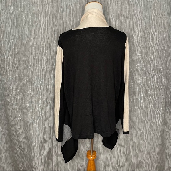 August Silk drape front open cardigan - Picture 2 of 5